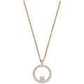 - pendente creativity circle bianco placcato oro rosa
