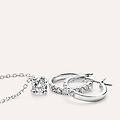 orecchini a cerchio diamade oro bianco diamante collezione diamade oro bianco