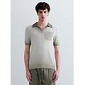 polo in maglia di cotone sfumato