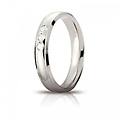 fede nuziale orion oro bianco 3 diamanti brillanti promesse