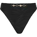 bluebella orta slip bikini a vita alta nero