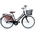 bicicletta donna da passeggio misura 26 bici da città vintage con cestino nera