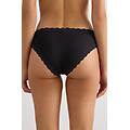 slip in cotone e pizzo donna nero taglia 6