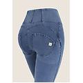 jeggings push up wr. up skinny vita alta tessuto organico light blue-seams on tone donna small