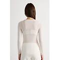 maglia manica lunga modal ultralight con cashmere scollo madonna donna avorio taglia m