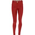 pantaloni push up wr. up vita alta in similpelle ecologica deep claret donna extra small