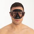sub maschera subacquea extreme bivetro nero/rosso