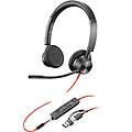 cuffie stereo poly blackwire 3325 con connettore usb-c certificate per microsoft teams + spina da 3