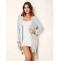 vestaglia corta con cintura daily con tencel modal / grigio melange chiaro / xs/s grigio melange