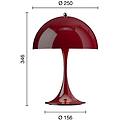 lampada a batteria led panthella 250 rosso bordeaux ip44