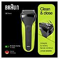 series 3 300 rasoio elettrico barba nero/verde elettrico