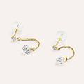 orecchini pendenti punto luce claire oro giallo cubic zirconia collezione claire oro giallo