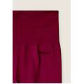 leggings 7/8 a vita altissima in tessuto seamless a costine rumba red donna medium/large