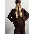 - maglione marrone in pura lana over fit donna marrone cioccolato taglia s