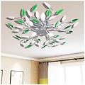 - lampada da soffitto verde e bianca con cristalli acrilici 5 e14