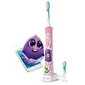 spazzolino elettrico sonicare for kids rosa hx6352/42 con timer e adesivi