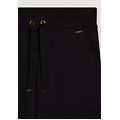 pantaloni donna wide leg con dettagli micro-trecce nero donna medium