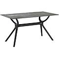 tavolo faro rettangolare 138x80x74 cm (lxlxh) piano tavolo cemento struttura nero rettangolare