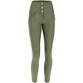 pantaloni push up wr. up 7/8 vita alta in jersey drill eco oil green donna extra small