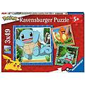 puzzle pokemon assortito 3x49 pezzi