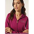 felpa donna con zip e cappuccio con interno fantasia paisley boysenberry donna extra small