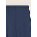 pantaloni slim con gamba ampia e dettaglio piping dark denim donna medium