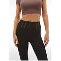 pantaloni push up wr. up vita super alta decorata da borchie nero donna large