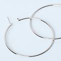 orecchini a cerchio silver collection argento rodiato collezione silver collection bianco