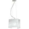 luce ambiente design lampadario neoclassico concept cromo paralume bianco 2x e27 ø45cm