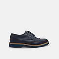 stringate in pelle da uomo blu