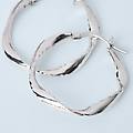 orecchini a cerchio silver collection argento rodiato collezione silver collection bianco