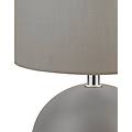 lampada da tavolo quorin grigio tessuto/acciaio 25 cm e14