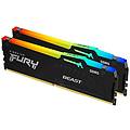 - memoria dimm fury beast rgb 32 gb (2 x 16 gb) ddr5 5600 mhz cl40 colore nero