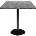 tavolo rome 70x70x75 cm (lxlxh) piano tavolo grigio pietra struttura nero quadrata