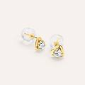orecchini lobo bon ton oro giallo cubic zirconia collezione bon ton oro giallo