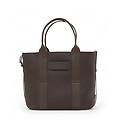 borsa modello shopper media script marrone