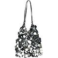 borsa a spalla 'silver sparkle discs large'