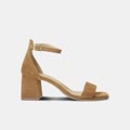 sandali da donna in suede tan