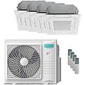 condizionatore cassetta act quadri split 9000+9000+12000+18000 btu inverter a++ unità esterna