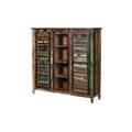 credenza in legno di legno riciclato 155x45x150 laccato multicolore fable #37