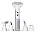 set epilatore evapore 5 in 1 usb con diverse testine (argento)