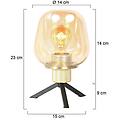 lampada da tavolo reflexion ø 14 cm colore ottone vetro