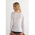 maglia manica lunga 100% cashmere donna avorio taglia l