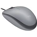 mouse cablato 1000 dpi silenzioso ambidestro in grafite con ruote silenziose