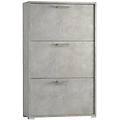 scarpiera 3 ante doppia profondità l 67 x h 112 x p 28 cm 18 paia grigio