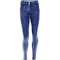 pantaloni push up wr. up tessuto ecologico effetto bleached navy peony donna extra small