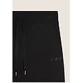 pantaloni sportivi cropped con gamba wide leg e strass nero donna medium