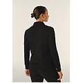 felpa in viscosa con zip e collo alto e cuciture decorative nero donna xxs