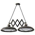barcelona 66214 plec led lampada sospensione estensibile marrone invecchiato 2l