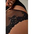 slip in pizzo floreale pretty flowers donna nero taglia 2